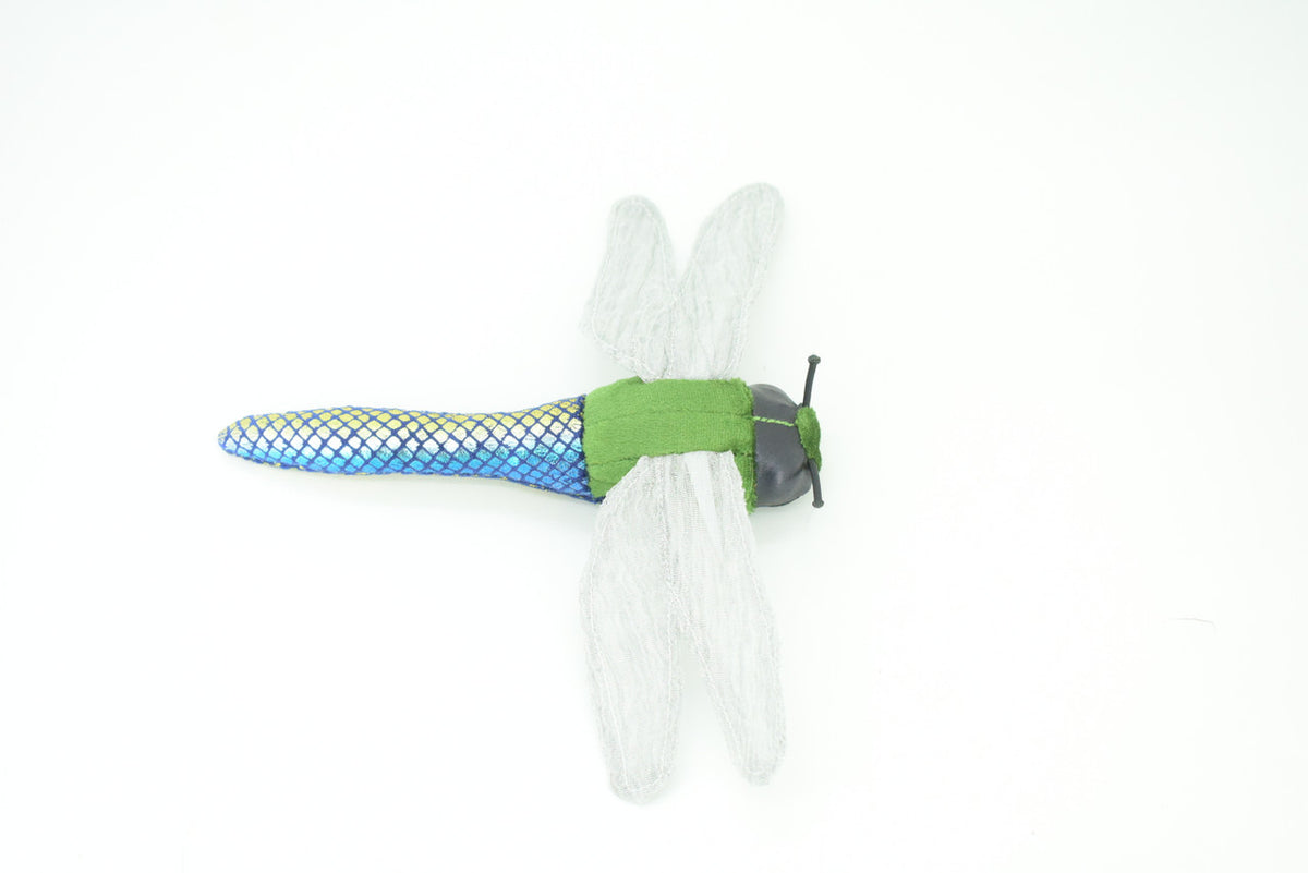 Dragonfly Finger Puppet, Very Nice Plush Dragon Fly, Stuffed Insect, Educational, Realistic, Lifelike Model, Gift,    7"   FM04 B233