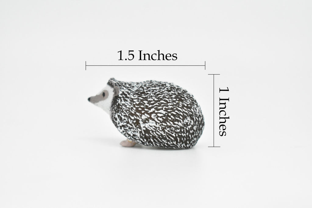 Hedgehog, Museum Quality Rubber Animal, Educational, Realistic Hand Painted Figure, Lifelike Figurine, Replica, Gift,         2"       CWG257 B241