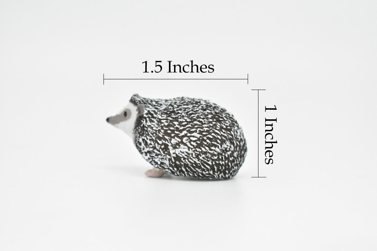 Hedgehog, Museum Quality Rubber Animal, Educational, Realistic Hand Painted Figure, Lifelike Figurine, Replica, Gift,         2"       CWG257 B241