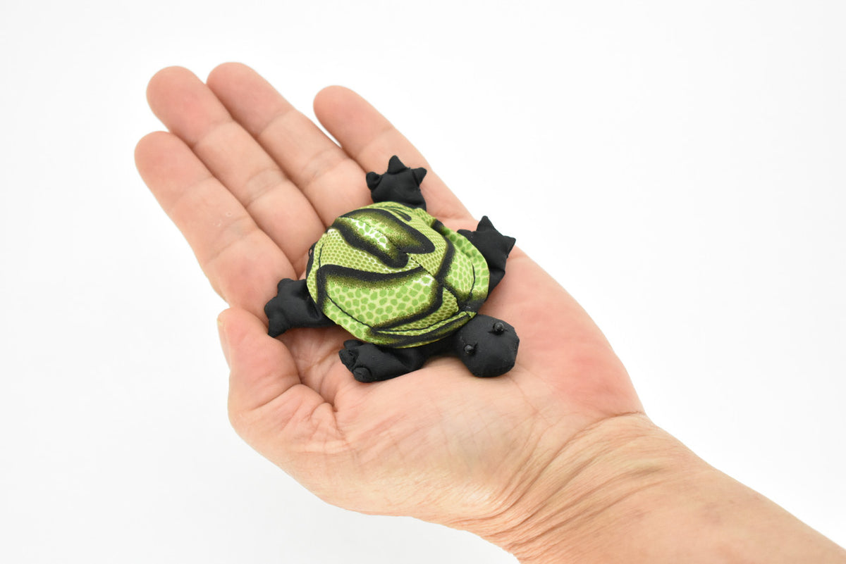 Tortoise, Turtle, Reptiles, Green, HandMade In Thailand, Sand Creatures, Paper Weight, Bean Bag, Cornhole, Game, Toy, Kids, Educational, 3 Inches. 