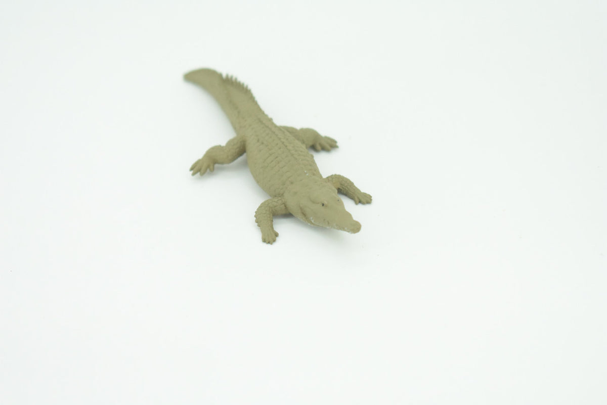 American Crocodile, Crocodylus acutus, Saltwater Crocodile, Educational, Rubber Reptile, Realistic Figure, Lifelike, Gift,    4 1/4"    SF41 B15