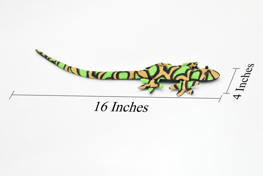 Lizard, Reptiles, Green, HandMade In Thailand, Sand Creatures, Paper Weight, Bean Bag, Cornhole, Game, Toy, Kids, Educational, 16 Inches.