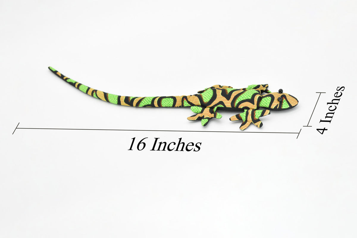 Lizard, Reptiles, Green, HandMade In Thailand, Sand Creatures, Paper Weight, Bean Bag, Cornhole, Game, Toy, Kids, Educational, 16 Inches.