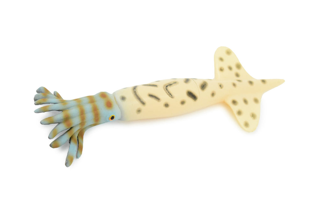 Squid, Reef Squid, Museum Quality, Hand Painted, Rubber, Educational, Realistic, Figure, Lifelike Figurine, Replica, Gift,      6"    CH277 BB125