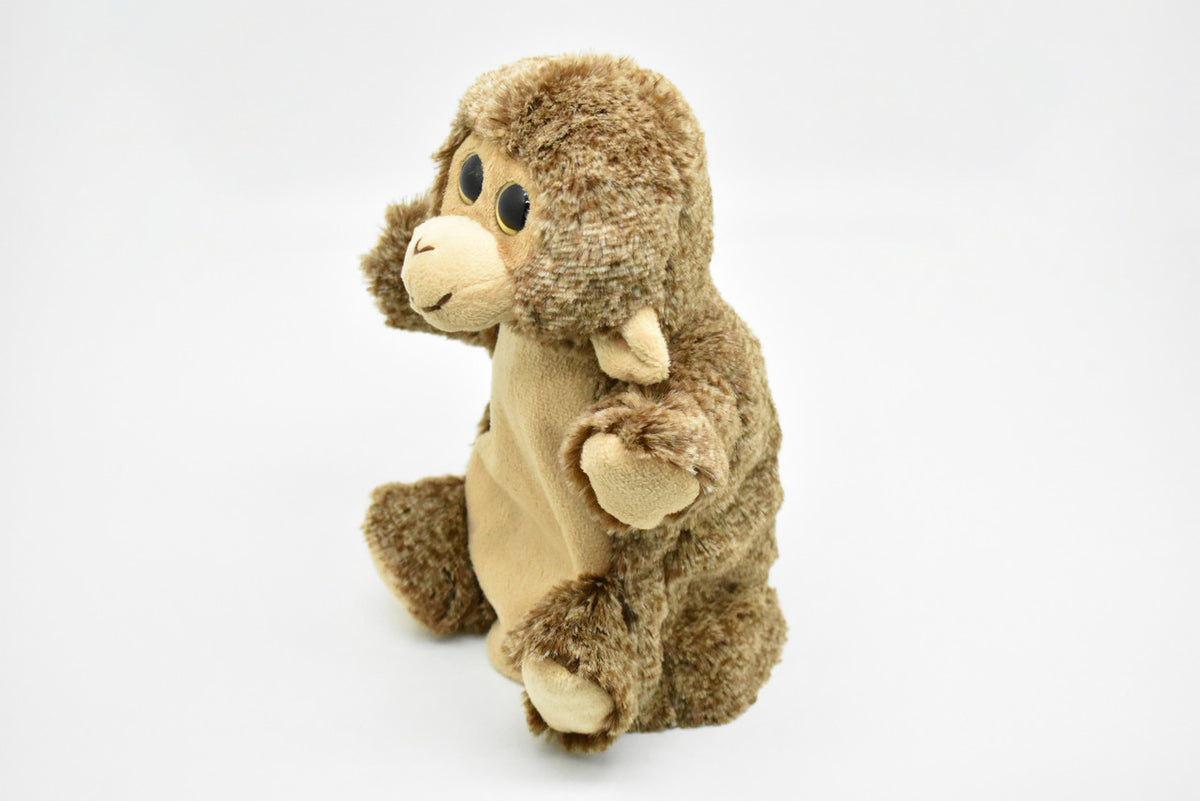 Monkey, Hand Puppet, Primate, Simian, Very Nice Plush, Very Soft Stuffed Animal, Educational, Realistic Figure, Lifelike Model, Replica, Toy, Kids,  9 Inches. 