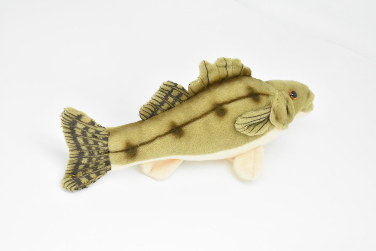 Walleye Plush Toy, Realistic Stuffed Animal, Fish, Pikeperch, Yellow Pike, Soft Plush Fish, Stuffed Fish, Educational, Toy, Kids, Fishing Gift,   10"    F2003 BB60