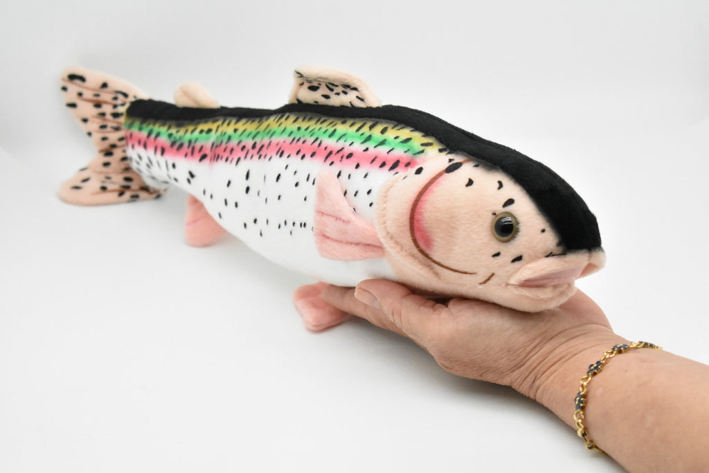 Rainbow Trout, Very Nice Plush Fish, Stuffed Animal, Educational, Realistic Figure, Gift, 17 Inches
