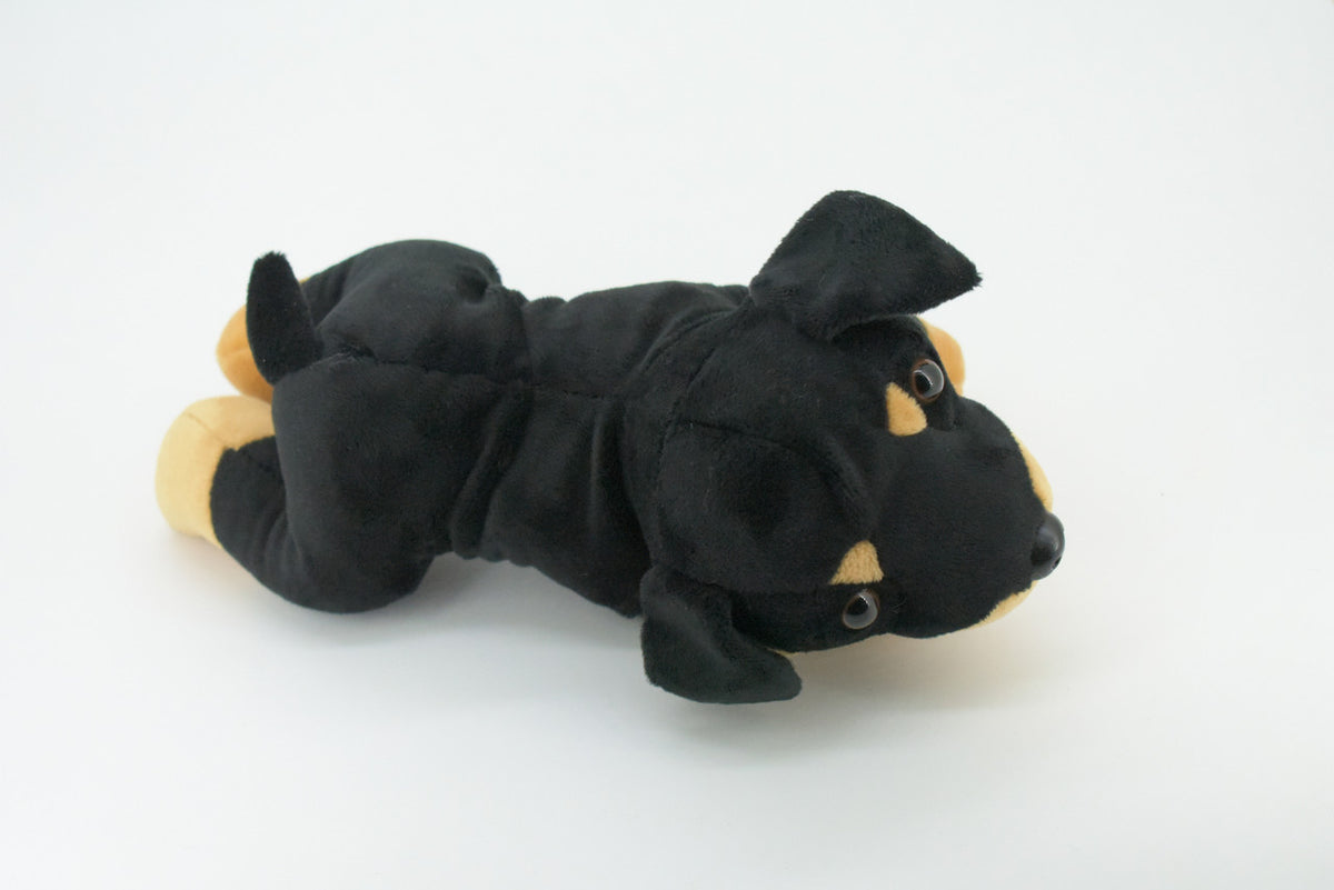 Rottweiler Dog, Laying Down, High Quality, Realistic Stuffed Animal, Dog, Canine, Plush Toy, Lifelike Model, Soft, Kids, Educational, Gift,      10 Inches      CA07 BB319