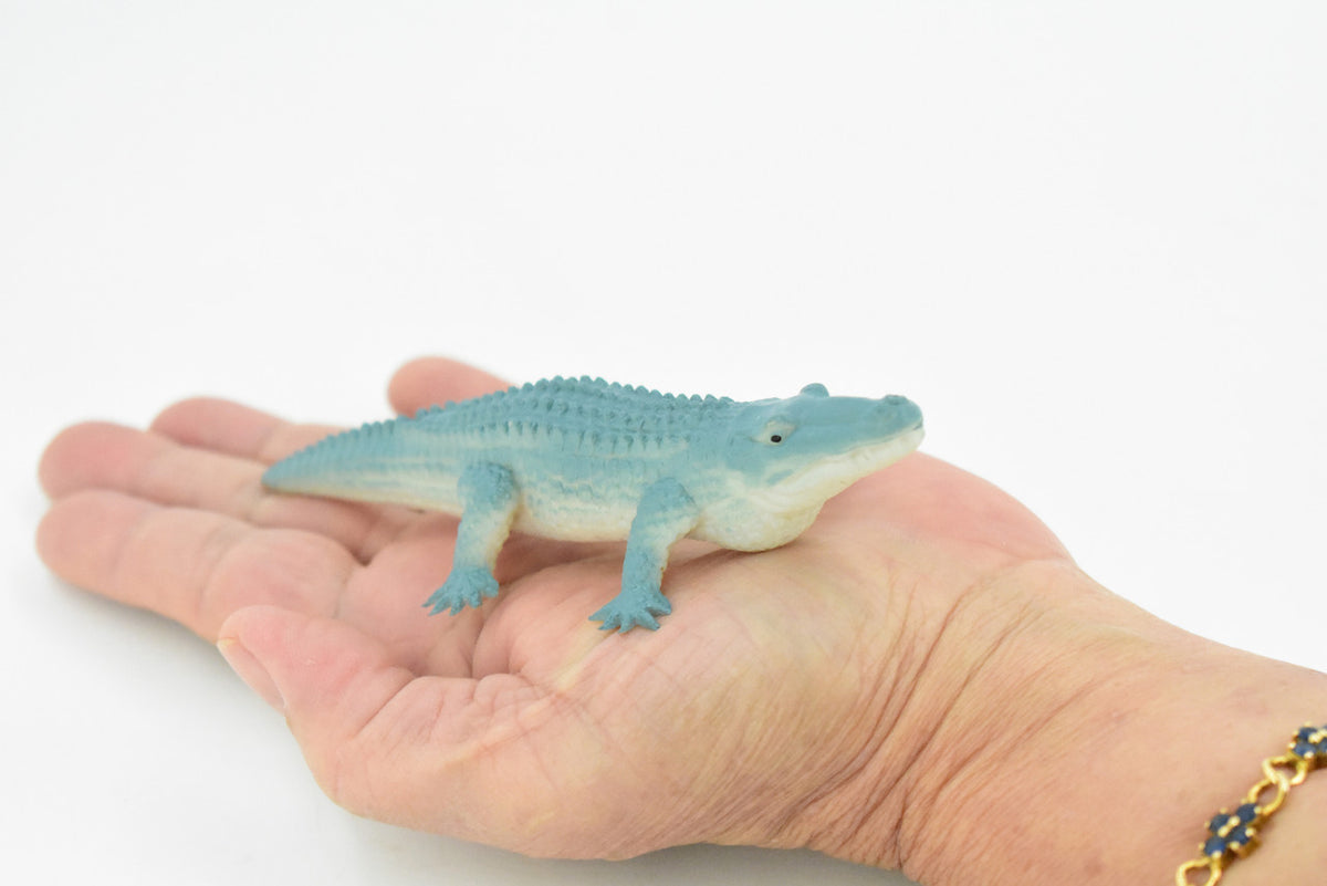 Alligator, Crocodile, Rubber Toy Reptile, Realistic Figure, Model, Replica, Kids, Educational, Gift,     5"     F420 B362
