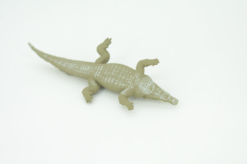 American Crocodile, Crocodylus acutus, Saltwater Crocodile, Educational, Rubber Reptile, Realistic Figure, Lifelike, Gift,    4 1/4"    SF41 B15