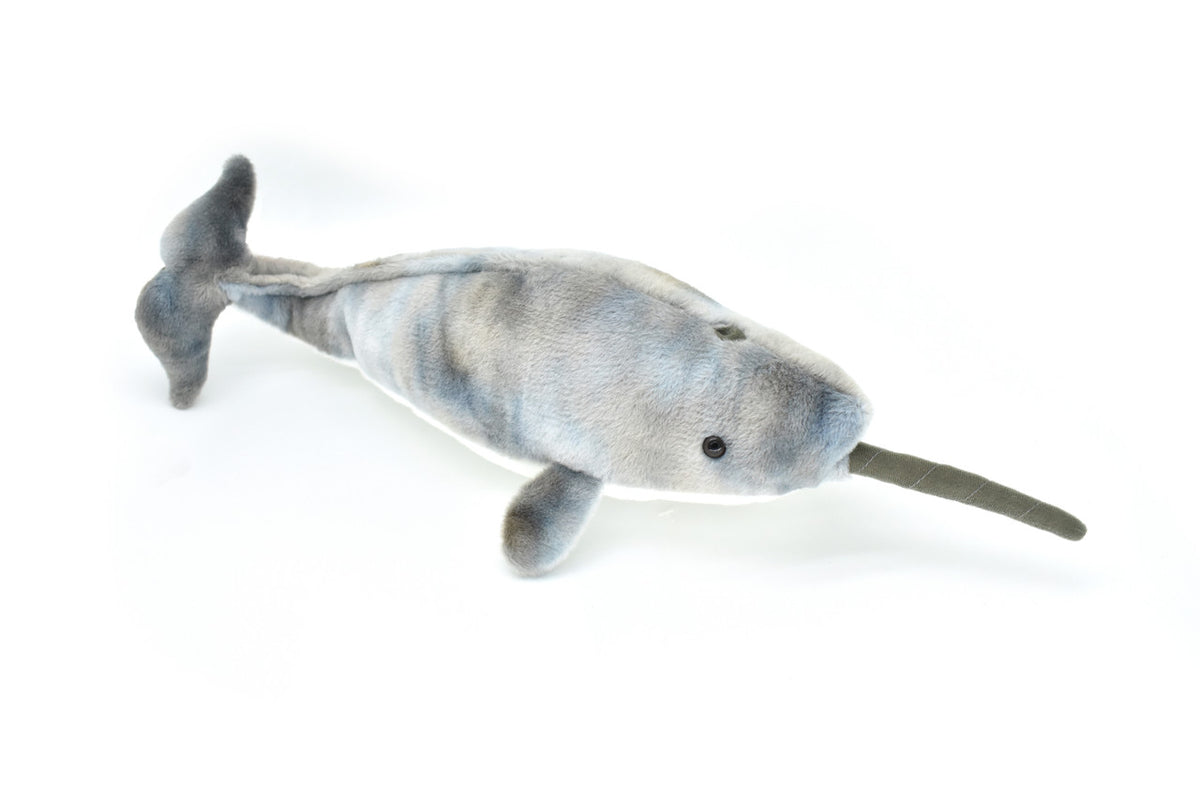 Narwhal Whale, Very Nice Plush Animal  18"     F056BB4