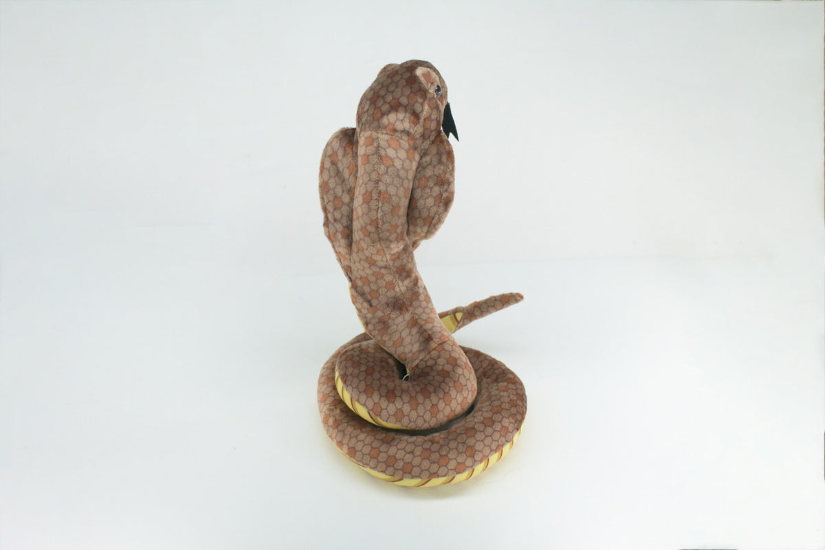 Cobra, Naja, Nice Plush Snake, Stuffed Reptile, Educational, Realistic Figure, Lifelike Model, Replica, Gift ,   12"   WR12 BB312