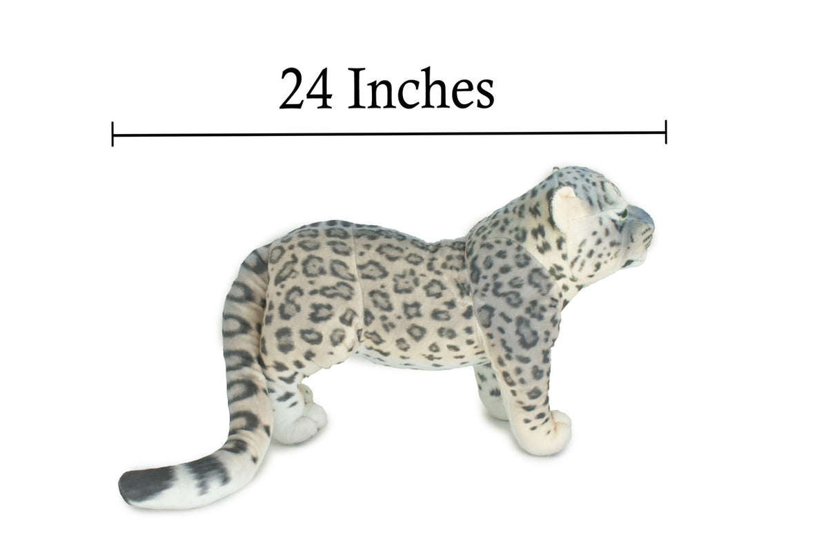 Snow Leopard, Panthera uncia, Mountain Cat, Very Nice Plush, Stuffed Animal, Educational, Toy, Kids, Realistic Figure, Educational, Gift,     24"    WR20 BB23