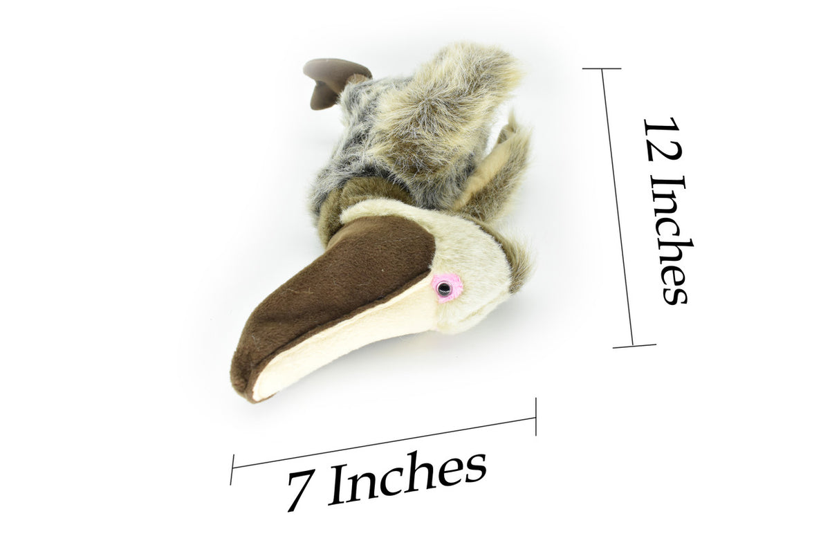 Pelican, Brown, Very Nice Plush Bird, Realistic, Lifelike, Stuffed, Bird, Soft, Toy, Educational, Animal, Kids, Gift,   14 inches