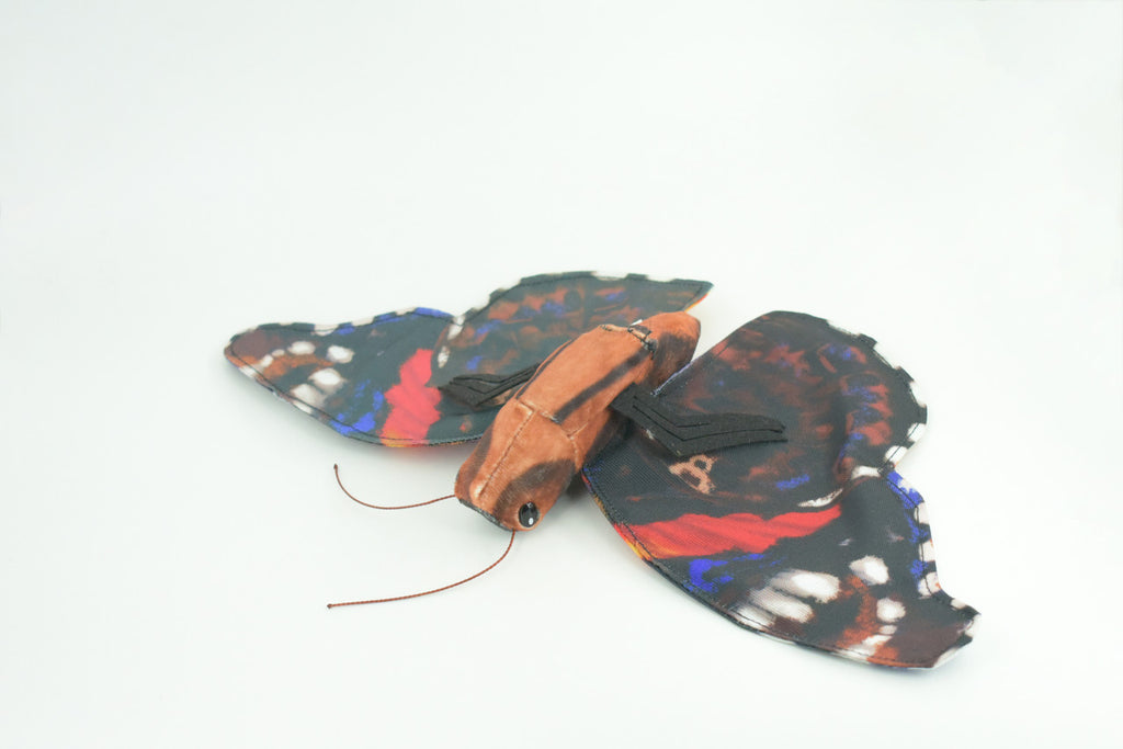 Red Admiral Butterfly, Finger Puppet, Very Nice Plush, Stuffed Insect, Realistic Figure, Educational, Toy, Kids, Gift,  15 Inches. WR33 BB317