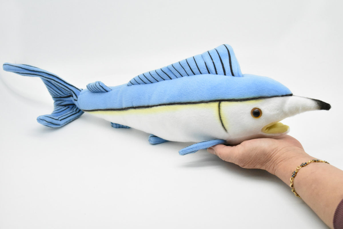 Blue Marlin, BillFish, Very Nice Plush Fish, Stuffed Animal, Educational, Toy, Kids, Realistic Figure, Gift,      17" 