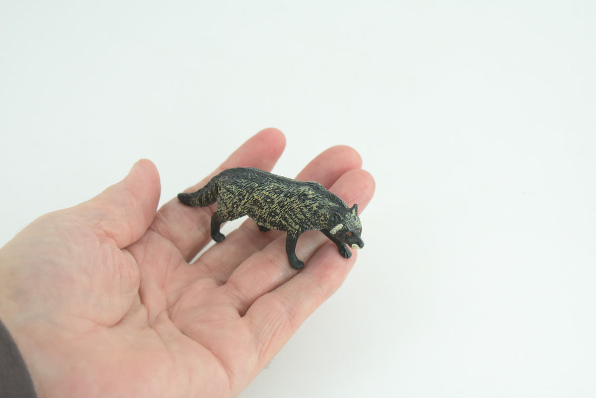 African Civet, Educational, Hand Painted, Museum Quality, Realistic, Rubber Animal, Realistic, Diorama, Toy, Kids, Gift, 3 Inches. CH831 BB194