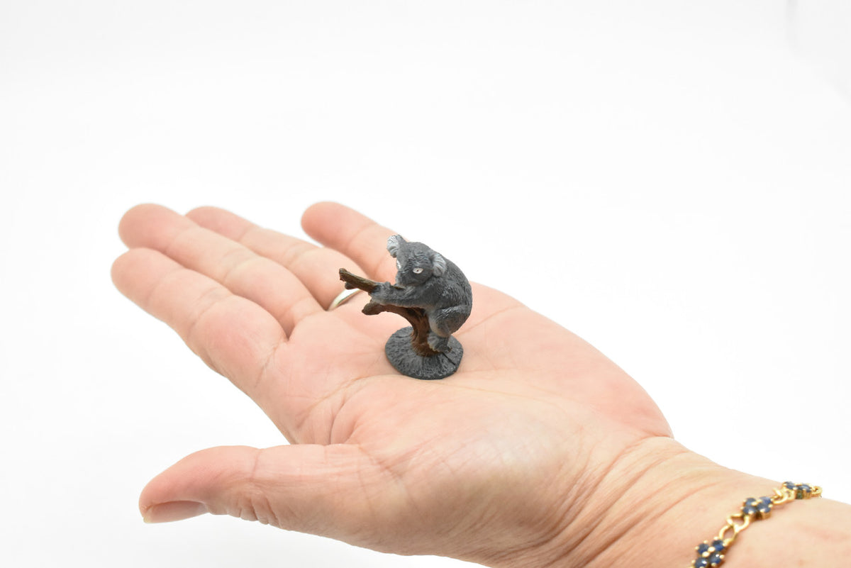 Koala Bear, Australian marsupial, Very Nice Plastic Design, Animal Figure, Educational, Figure, Lifelike, Diorama Model, Replica, Toy, Kids,  1 3/4 Inches Tall. 