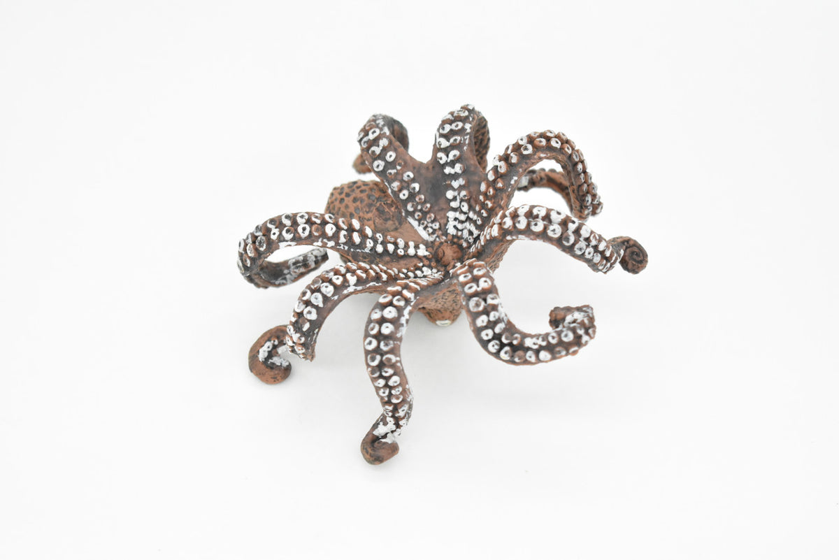 Octopus Toy, Octopodes, Octopoda, Ocean, Deep Sea, Museum Quality Rubber Figure, Model, Educational, Animal, Hand Painted, Figurines      4"     CH115 BB94