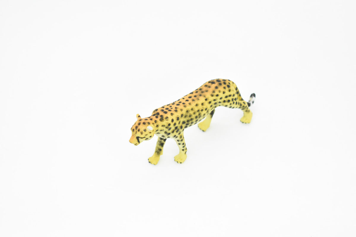 Cheetah, Cat, Africa, Very Realistic Rubber Figure, Model, Hand Painted Figurines     3.5"      CH144 B245