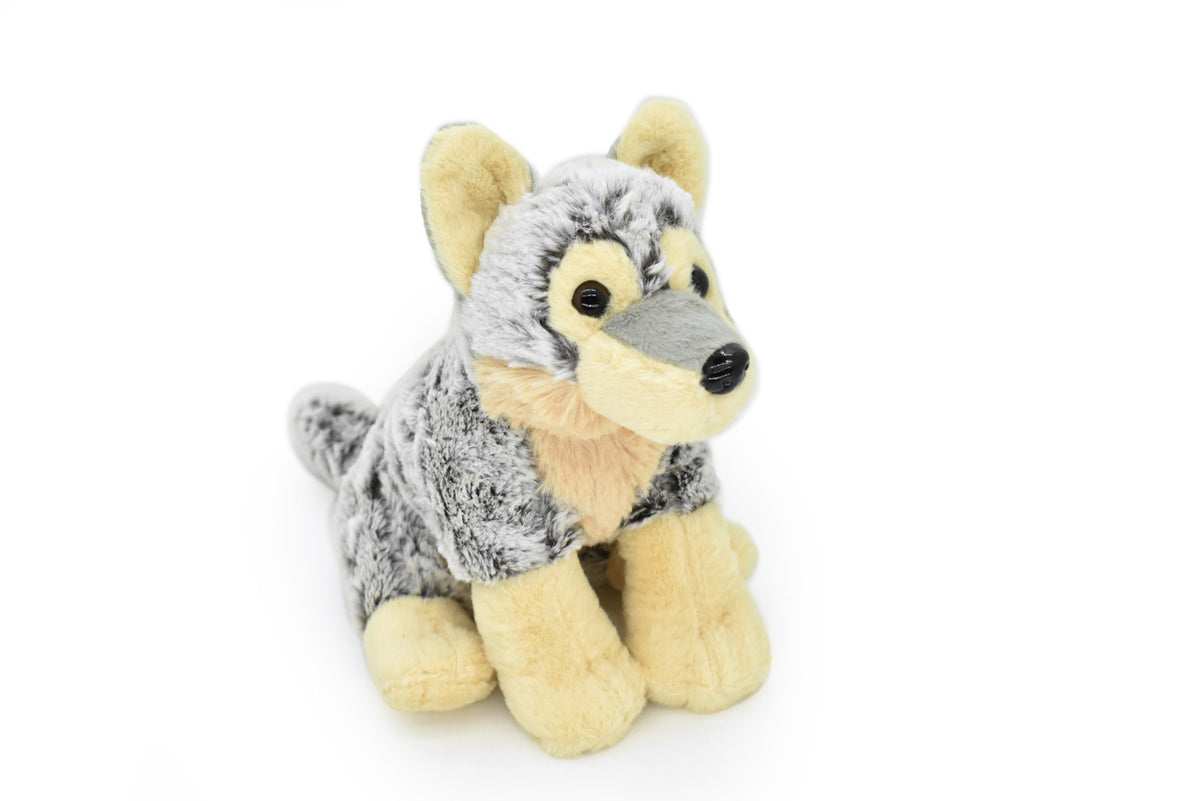 Wolf, Sitting, Timber, Gray, Realistic Cute Stuffed Animal Plush Toy Kids Educational Gift       15"    C011 BB102