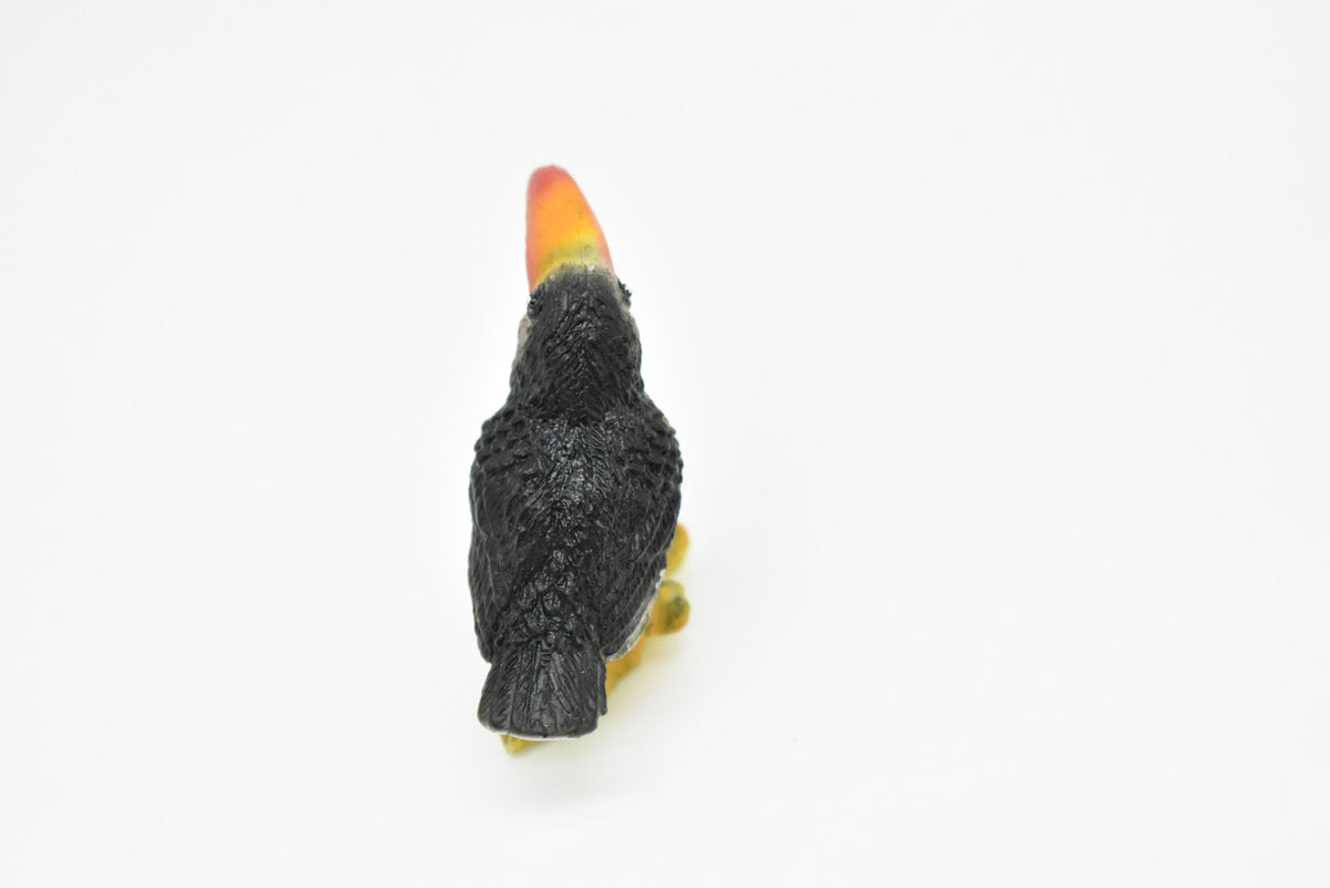 Toucan, Very Nice Rubber Bird, Hand Painted, Educational, Diorama, Realistic Figure, Lifelike, Replica, Toy, Kids, Gift,   2 Inches.     F624 B131
