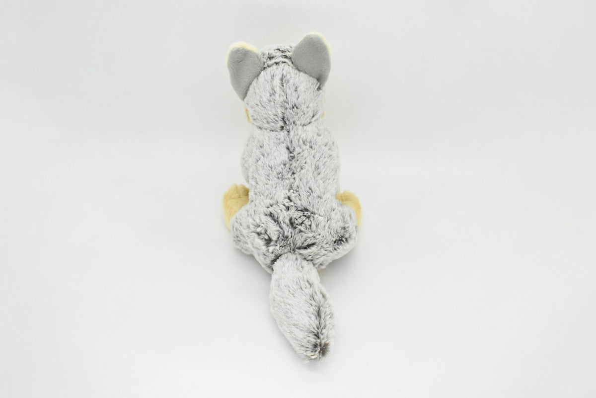 Wolf, Sitting, Timber, Gray, Realistic Cute Stuffed Animal Plush Toy Kids Educational Gift       15"    C011 BB102