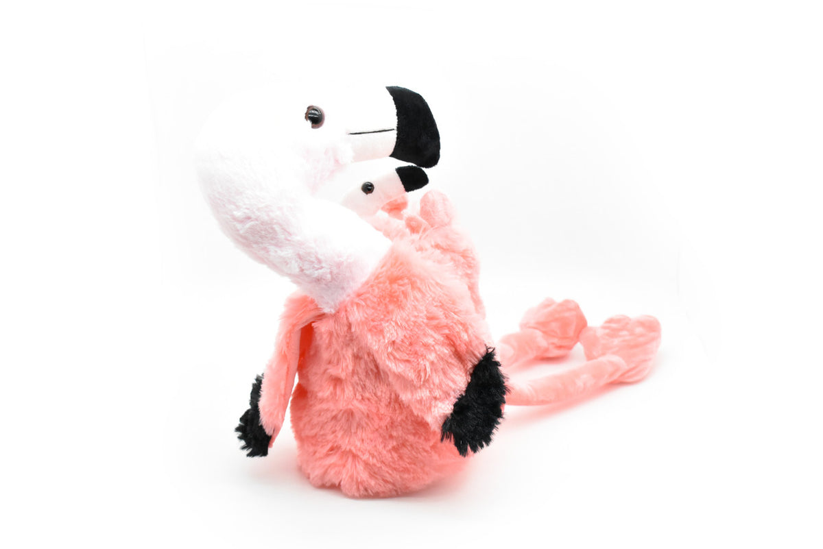 Flamingo with Baby, Very Nice Plush Animal, Educational, Realistic Bird Design, Educational, Figure, Lifelike, Gift,   20"    CWG92 B411