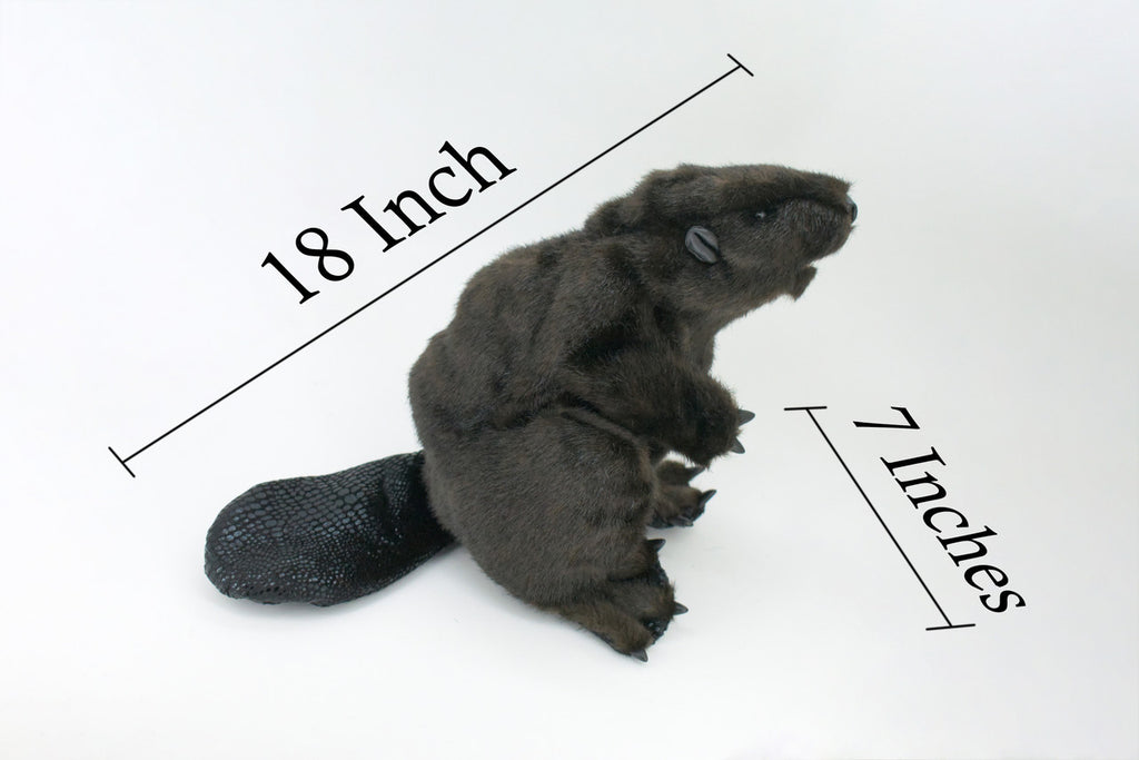 Beaver Hand Puppet, Very Nice Plush Castor, Stuffed Animal, Educational, Realistic, Lifelike, Gift,      18"    FM32 B412