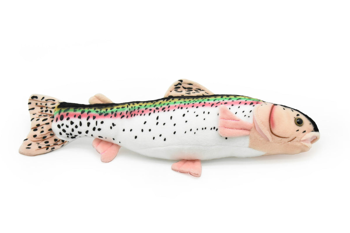 Rainbow Trout, Very Nice Plush Fish, Stuffed Animal, Educational, Realistic Figure, Gift, 17 Inches