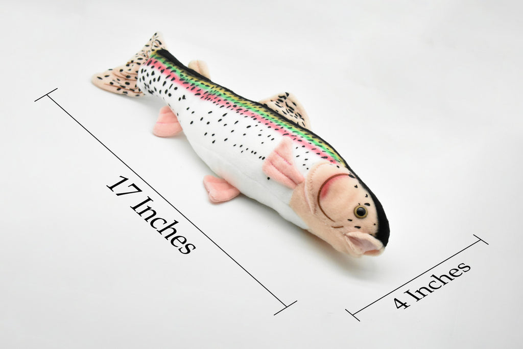 Rainbow Trout, Very Nice Plush Fish, Stuffed Animal, Educational, Realistic Figure, Gift, 17 Inches