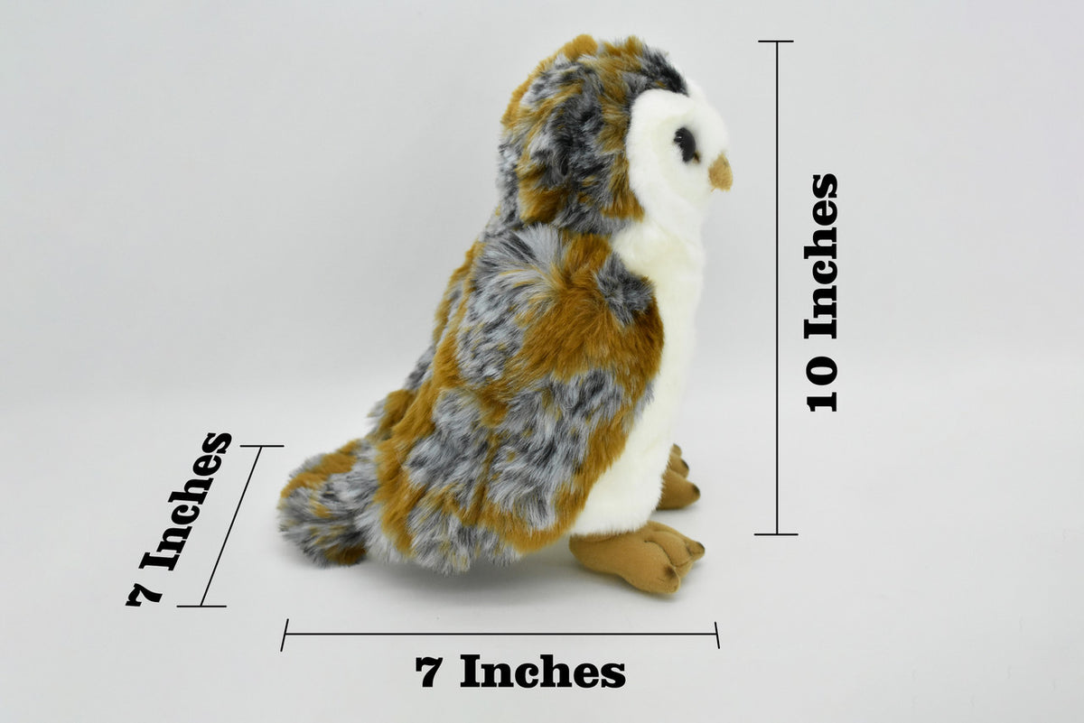 Barn Owl, Bird, Realistic, Lifelike, Stuffed, Bird, Soft, Toy, Educational, Animal, Kids, Gift, Very Nice Plush Bird.    10" 