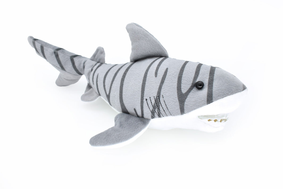 Tiger Shark, Realistic Stuffed Soft Toy Educational Kids Gift Plush Animal  16"   F4371 B470