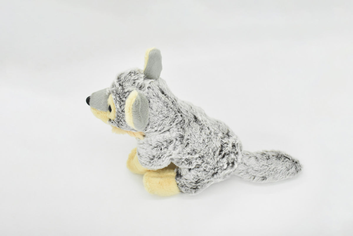 Wolf, Sitting, Timber, Gray, Realistic Cute Stuffed Animal Plush Toy Kids Educational Gift       15"    C011 BB102