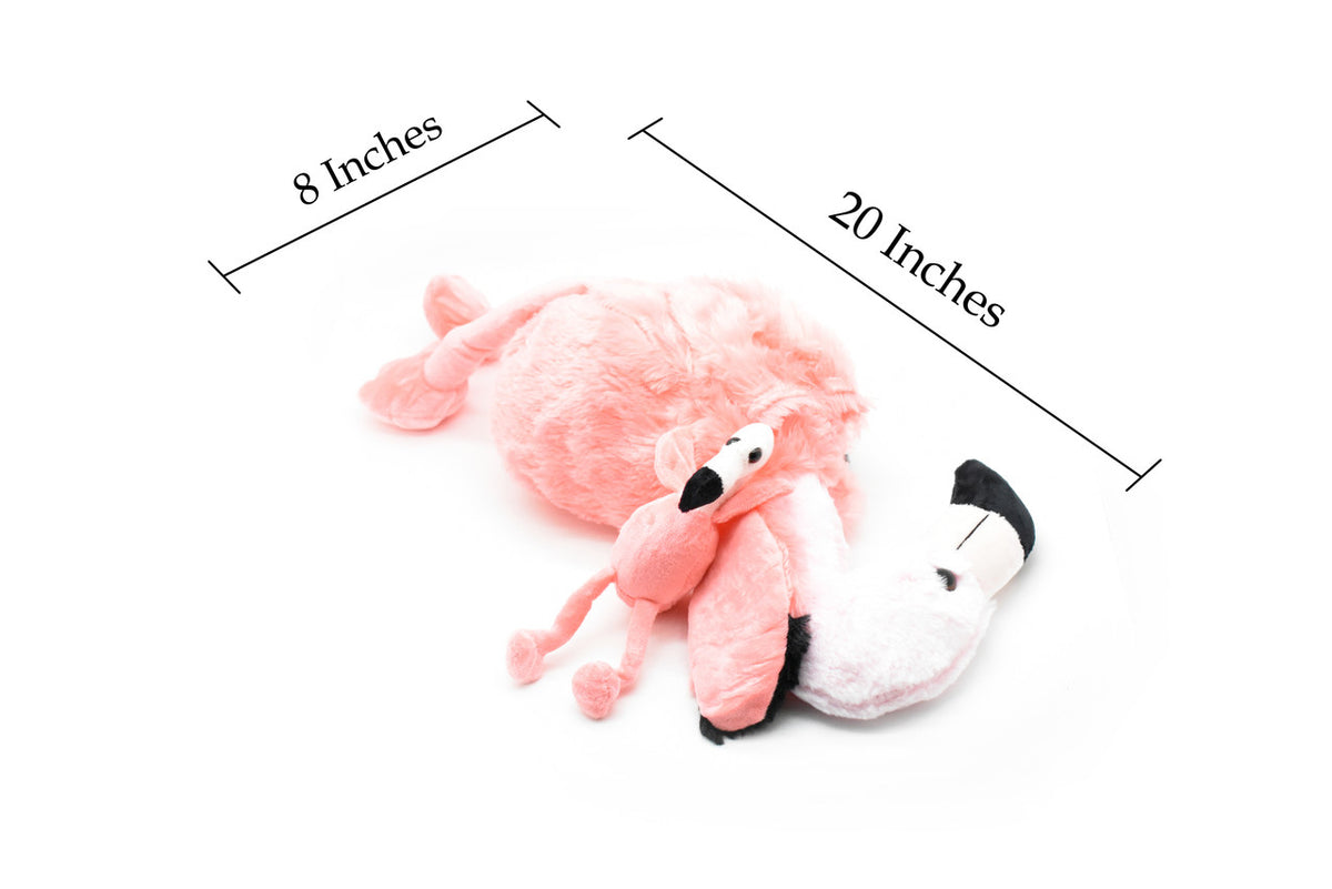 Flamingo with Baby, Very Nice Plush Animal, Educational, Realistic Bird Design, Educational, Figure, Lifelike, Gift,   20" 