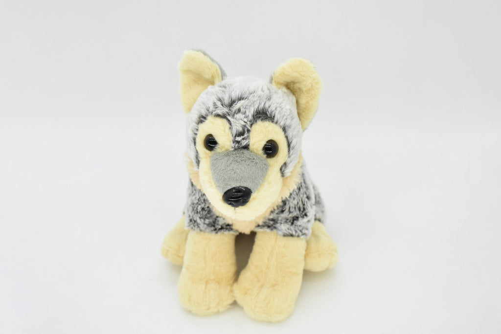 Wolf, Sitting, Timber, Gray, Realistic Cute Stuffed Animal Plush Toy Kids Educational Gift       15"    C011 BB102