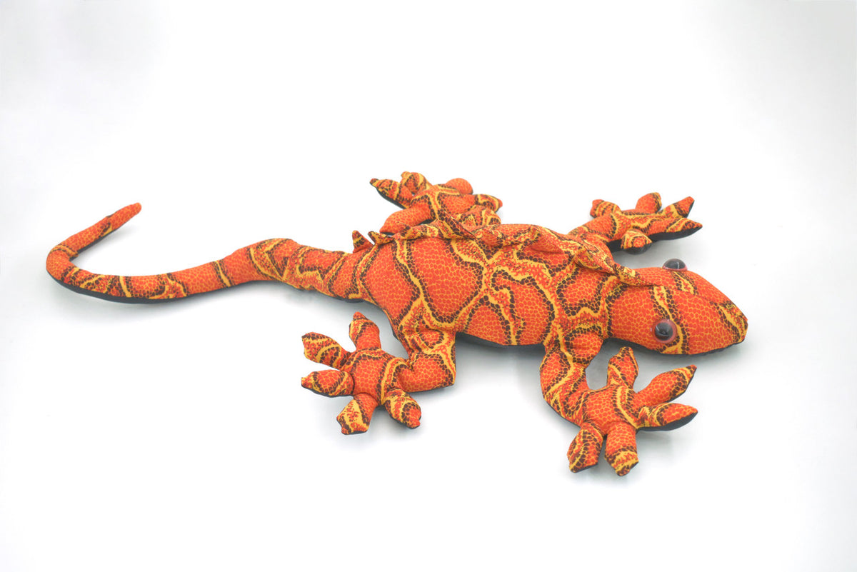 Lizard, Reptiles, Iguana, Orange, Hand Made, Thailand Sand Creatures, Toy, Paper Weight, Bean Bag, Cornhole, Game, Kids, Educational, Gift, 17", 2 lbs, TH63 BB308 