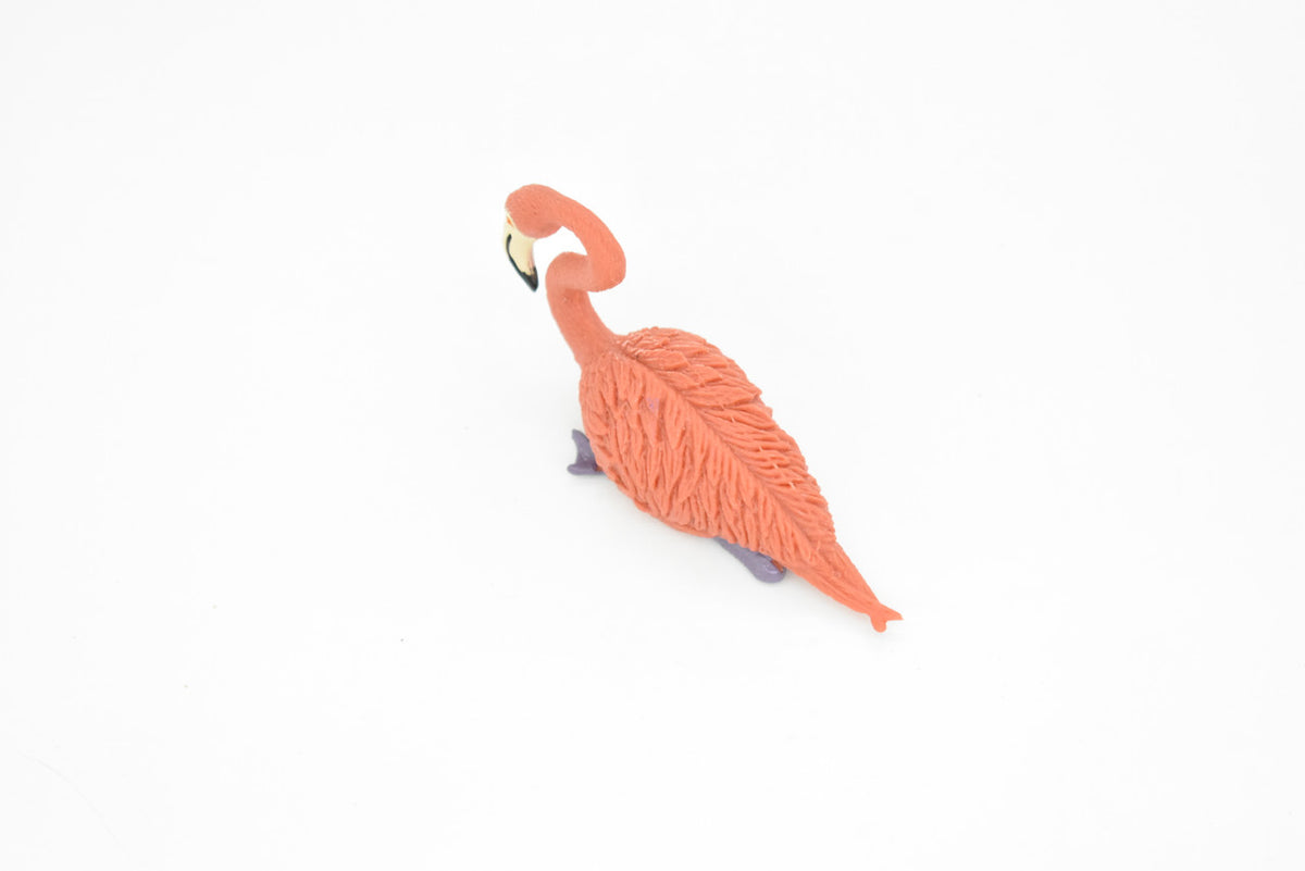 Flamingo, Flamingos, Bird, Very Realistic Rubber Reproduction, Hand Painted Figurines     3"      CH141 B245