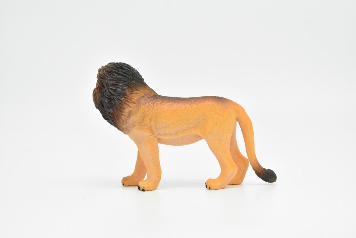 African Lion, Male, King of the African savanna, Museum Quality, Hand Painted, Plastic Animal, Educational, Realistic, Lifelike, Diorama Model, Toy, Kids, Gift,  4 1/2 Inches.    CWG191 BB44
