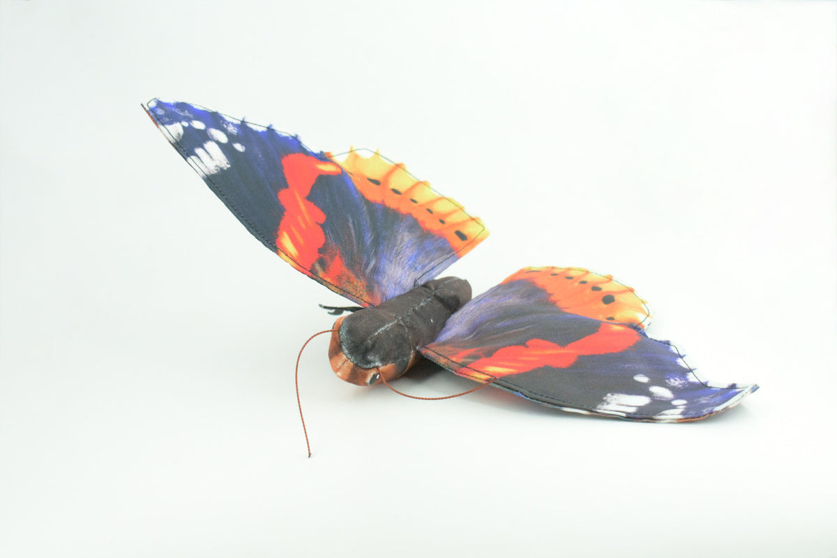 Red Admiral Butterfly, Finger Puppet, Very Nice Plush, Stuffed Insect, Realistic Figure, Educational, Toy, Kids, Gift,  15 Inches. WR33 BB317