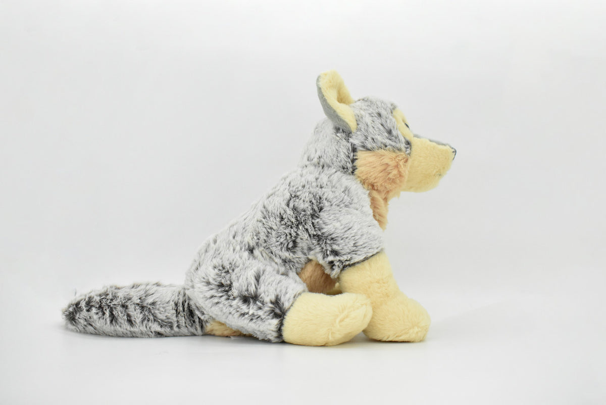 Wolf, Sitting, Timber, Gray, Realistic Cute Stuffed Animal Plush Toy Kids Educational Gift       15"    C011 BB102