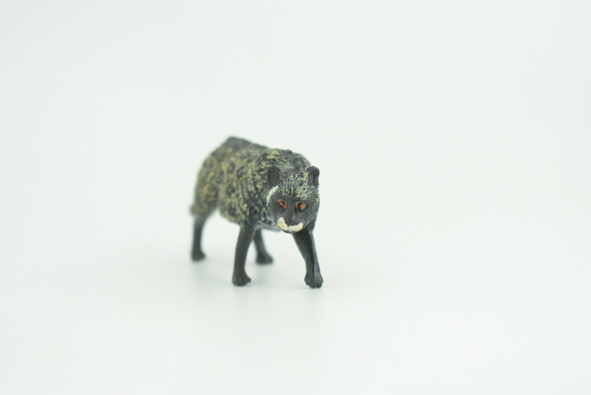 African Civet, Educational, Hand Painted, Museum Quality, Realistic, Rubber Animal, Realistic, Diorama, Toy, Kids, Gift,  3 Inches.  CH831 BB194