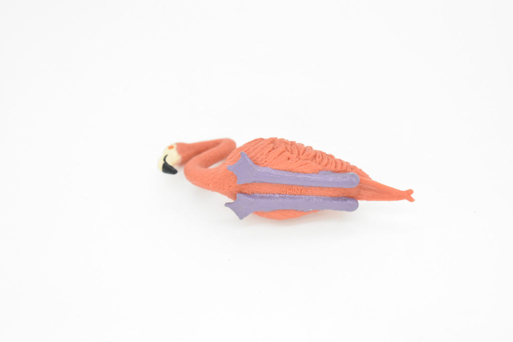 Flamingo, Flamingos, Bird, Very Realistic Rubber Reproduction, Hand Painted Figurines     3"      CH141 B245
