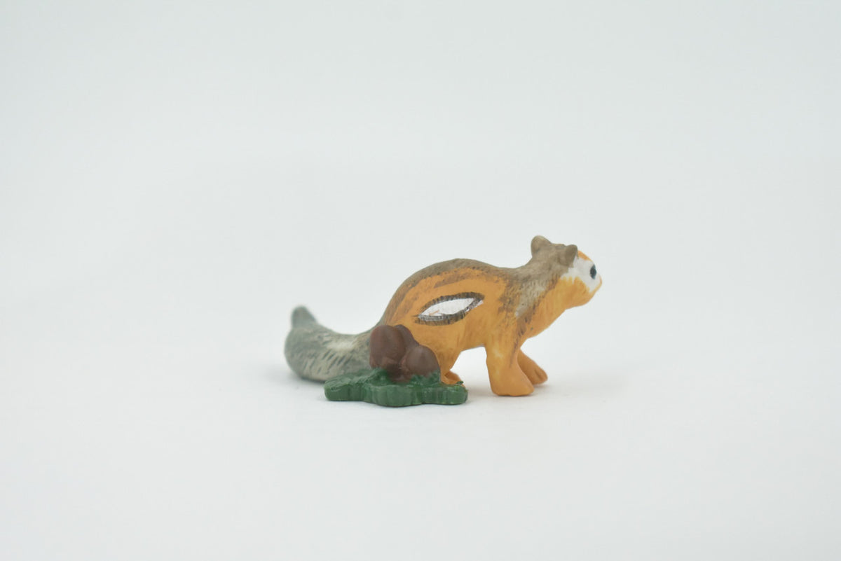 Chipmunk, chipmonk, Museum Quality, Hand Painted, Rubber Rodent, Realistic Toy Figure, Model, Replica, Kids, Educational, Gift,     2"    CH596 BB164