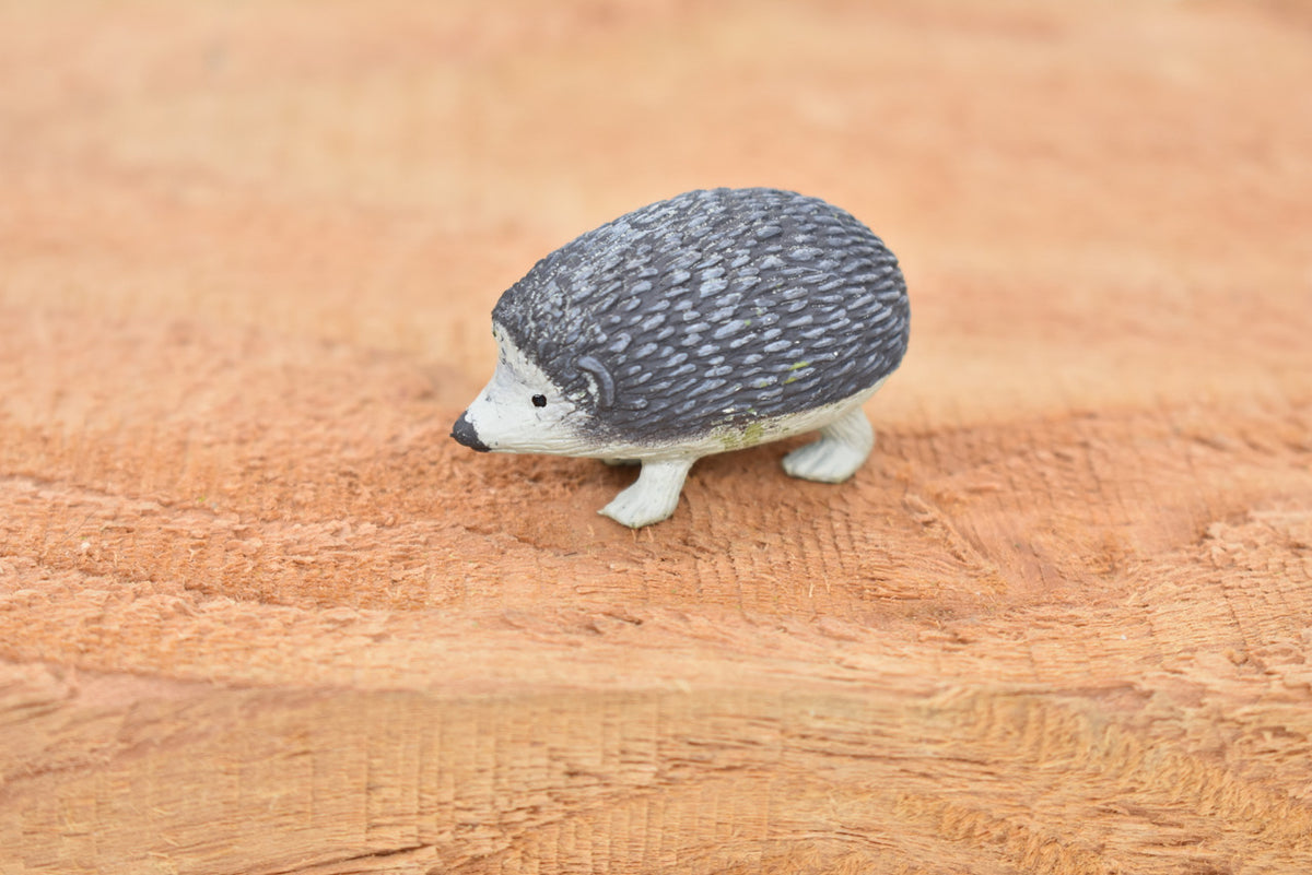 Hedgehog, Hedgie, Rubber Animal, Educational, Realistic, Hand Painted, Figure, Lifelike Model, Figurine, Replica, Gift,    1 1/2"