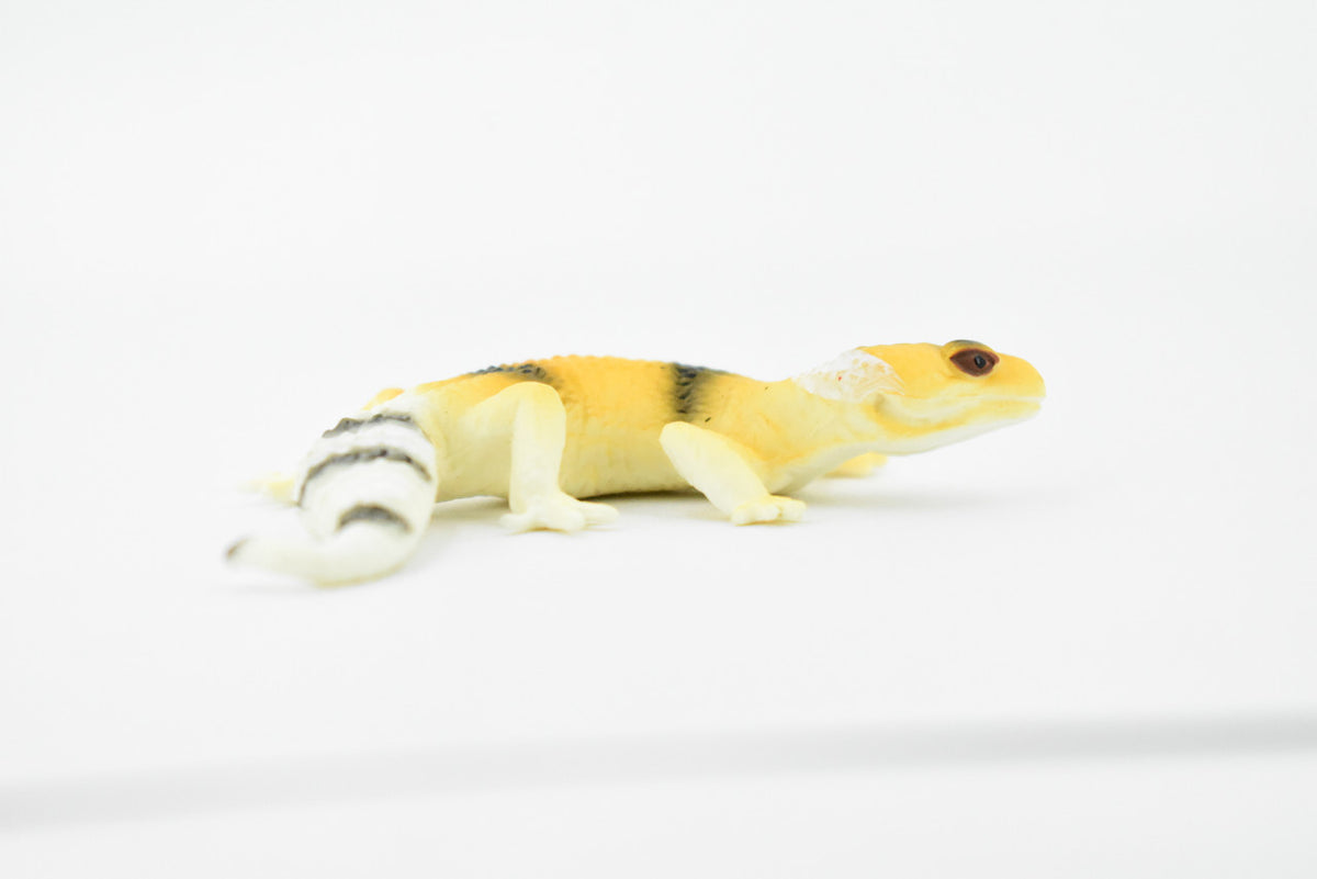 Gecko, Leopard Gecko Lizard, Museum Quality, Hand Painted, Rubber Reptile, Realistic Toy Figure, Model, Replica, Kids, Educational, Gift,      3"     CH296 BB128