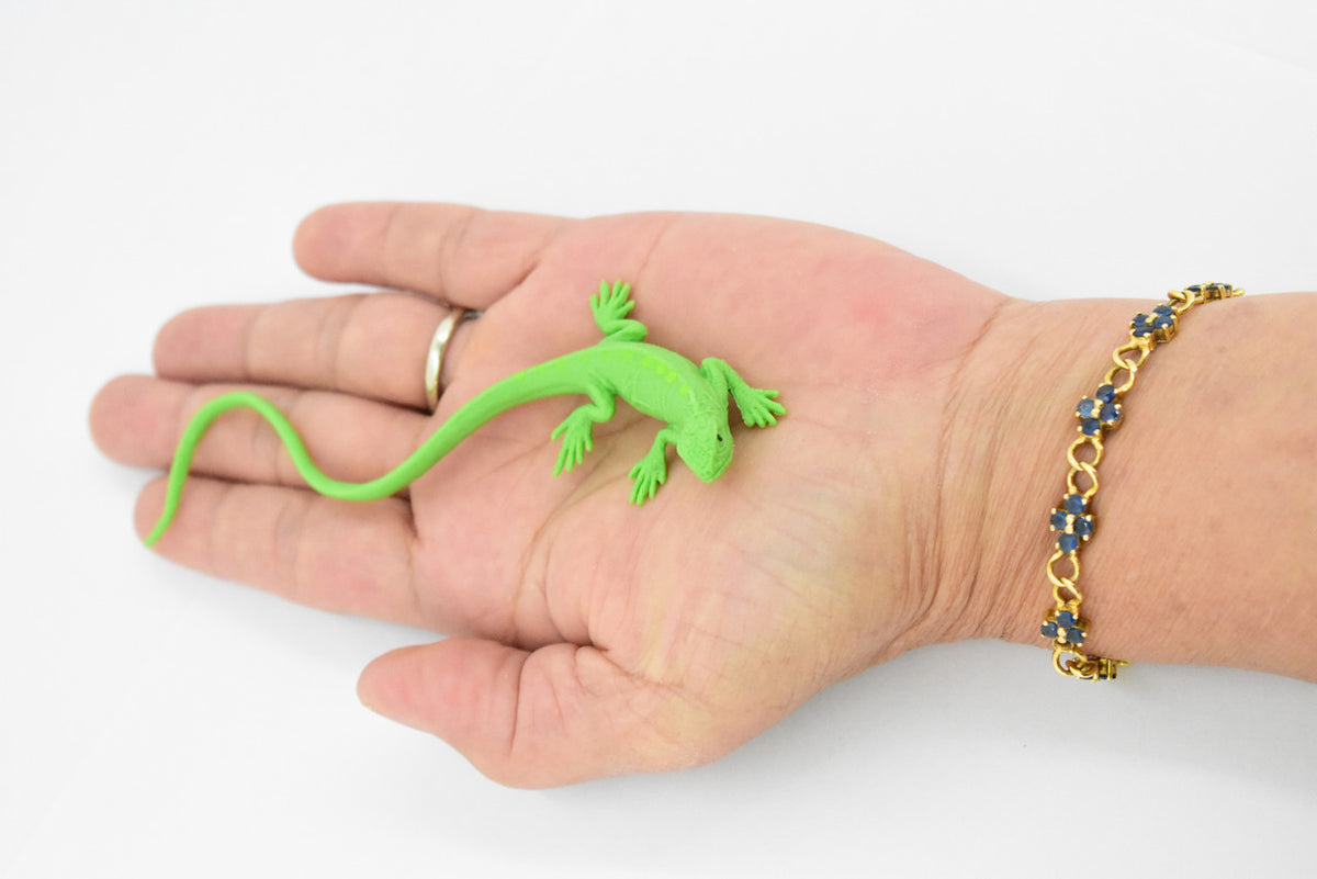 Iguana, Lizard, Green Iguana, Rubber Reptile, Toy, Educational, Realistic, Figure, Lifelike Model, Figurine, Replica, Gift,     5"      F3466 B360