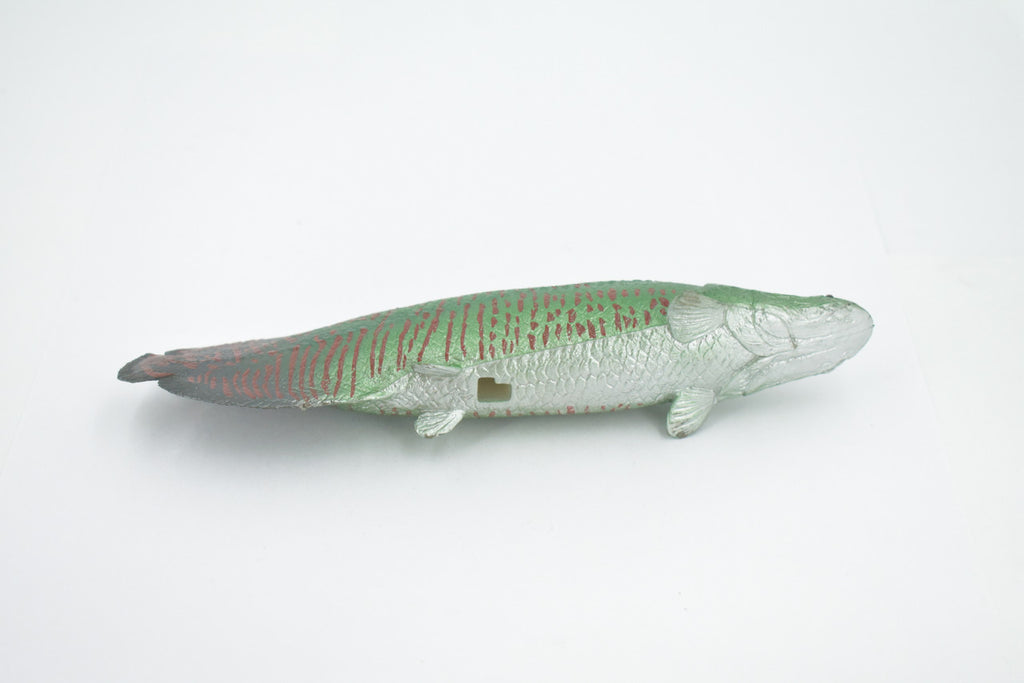 Arapaima, Pirarucu, or Paiche, Museum Quality, Hand Painted, Rubber Fish, Realistic Figure, Model, Replica, Toy, Kids, Educational, Gift,      7 "   CH501 BB155