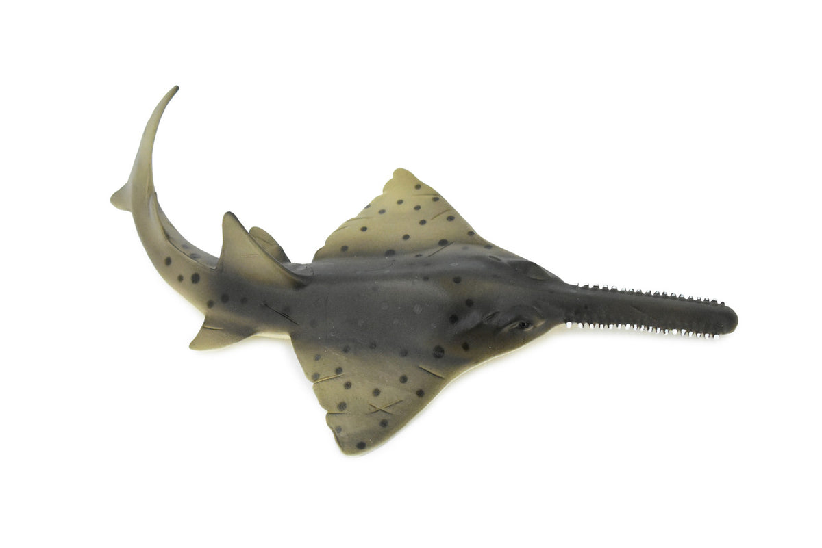 Sawfish, Carpenter shark, Museum Quality, Educational, Rubber Fish, Hand Painted, Realistic Toy Figure, Diorama Model, Kids,  9 Inches. 