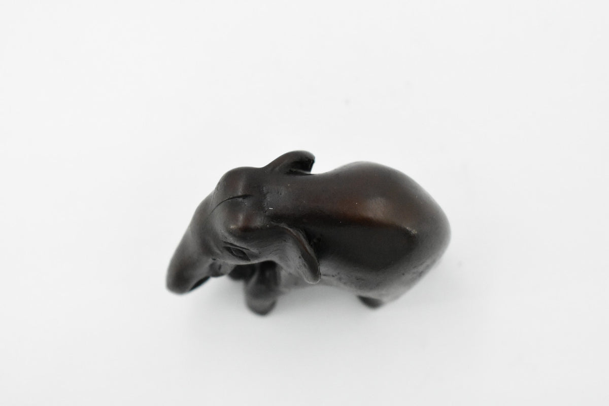 Elephant with Baby, Calf, Wisdom, Strength and Prosperity, Educational, Realistic Hand Made, Figure, Lifelike Model, Figurine, Replica, Gift,     3 Inches.     TH51 BB69